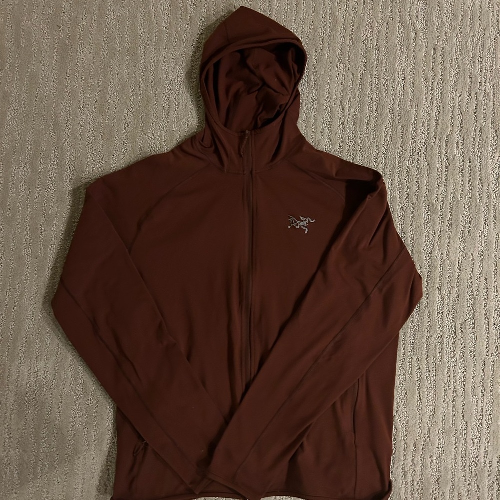Arcteryx Maroon Zip Up Hoodie Sweatshirt